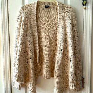 Loose knit open front Bobeau cardigan